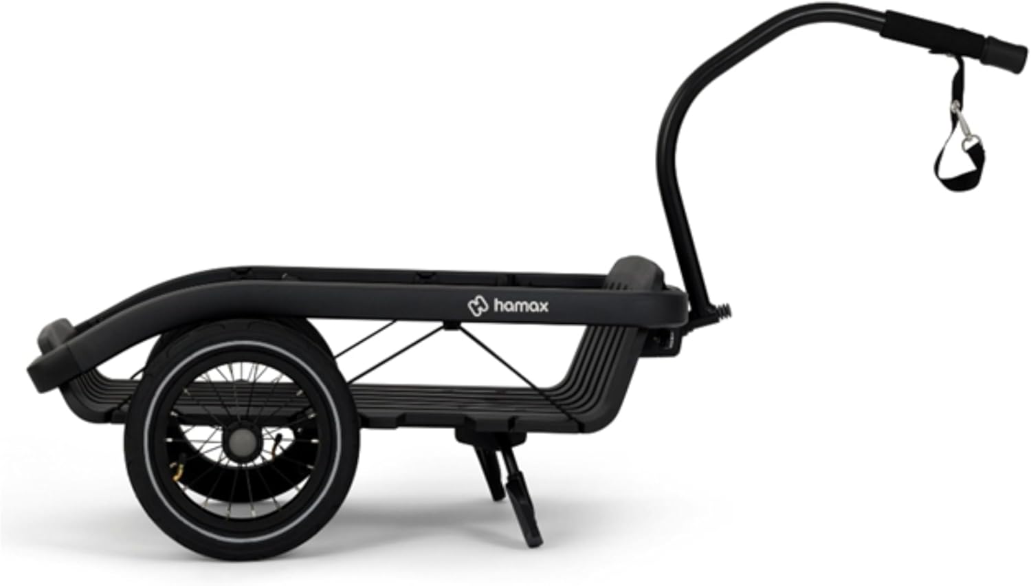Hamax - Remorque Cargo Venture - Légère et Robuste - Mode Vélo et Marche - Charge Max 60kg - Dimensions 575x280x900mm - Accessoires Inclus: Crochets, Sandow, Housse - Design Compact et Polyvalent