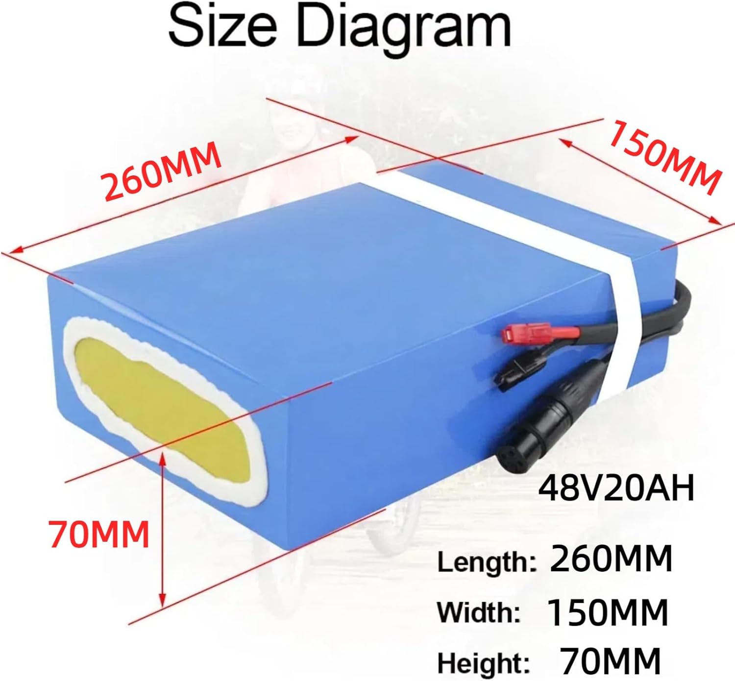 Batterie de Velo électrique 40Ah 72V - Batterie de vélo électrique pour 5000W 2500W 3000W E- Scooter Ebike Motor - Batterie litio 72volt Batterie Externe Trottinette Electrique (48V 20Ah 0-1800W)