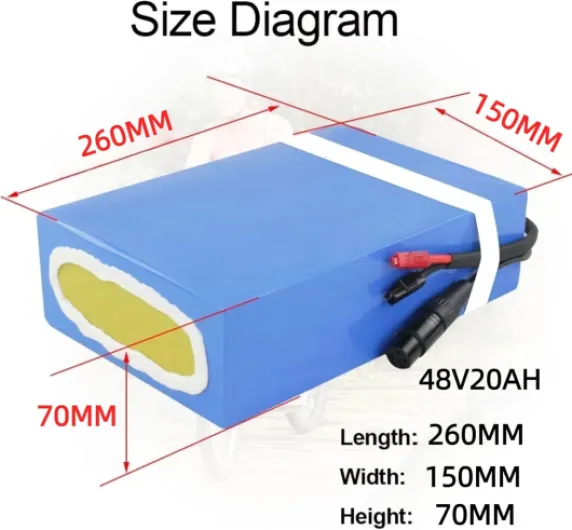 Batterie de Velo électrique 40Ah 72V - Batterie de vélo électrique pour 5000W 2500W 3000W E- Scooter Ebike Motor - Batterie litio 72volt Batterie Externe Trottinette Electrique (48V 20Ah 0-1800W)