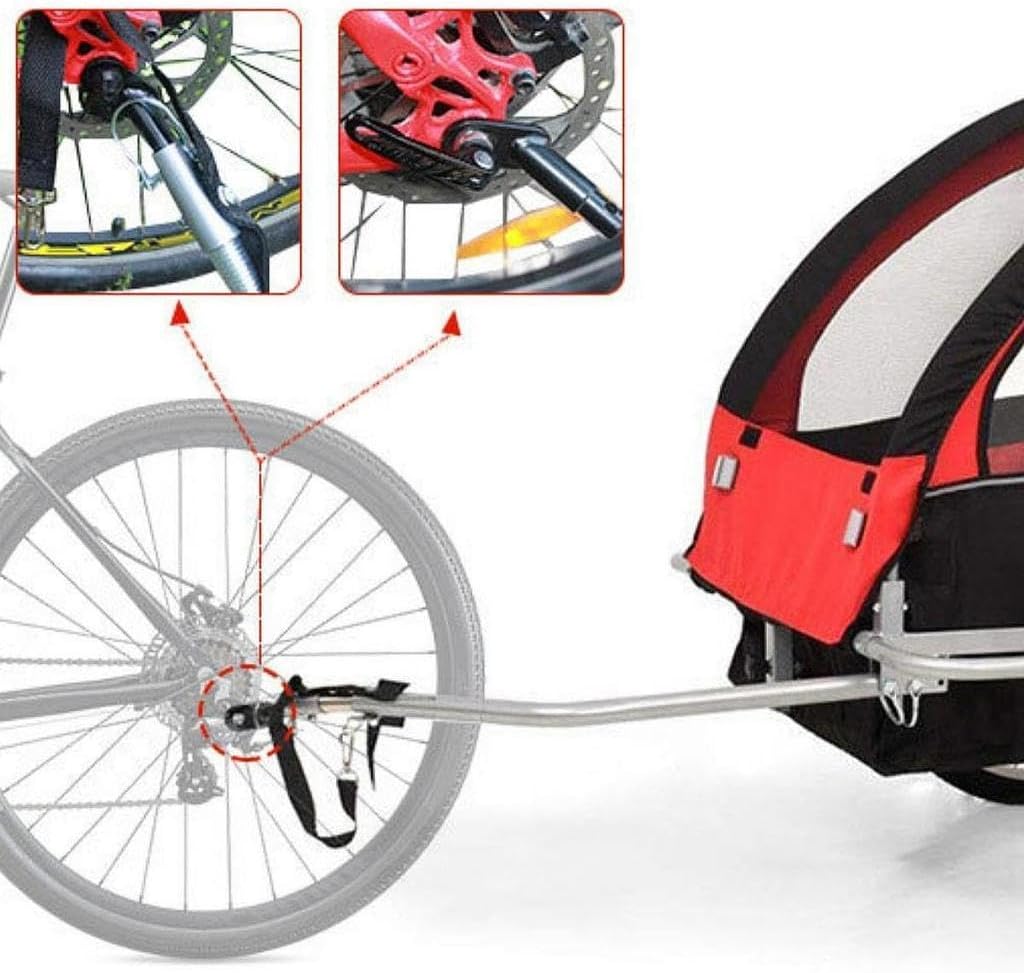 Barre de Connexion pour remorque de vélo, connecteur de Chariot de vélo, équipement de Fixation, remorque Cargo pour Voyage, pêche, Plage