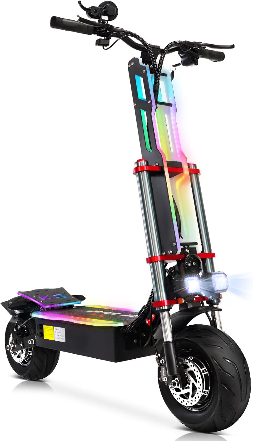 Scooter électrique Adulte Lohang, Double Moteurs, Batterie au Lithium 60V 38AH, autonomie de 100 km, pneus 12 Pouces, Suspension complète, Scooter électrique Rapide, Charge maximale 250 kg.