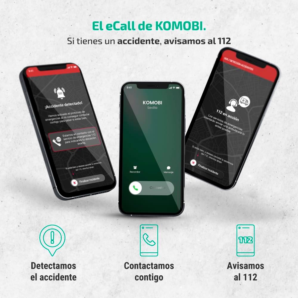 KOMOBI Pro Traceur GPS pour Moto avec Alarme Antivol - GPS Tracker avec Avis de Révisions - Localisateur de Scooter avec Abonnement et SIM - Traqueur de Vehicle avec Télémétrie + Smartkey