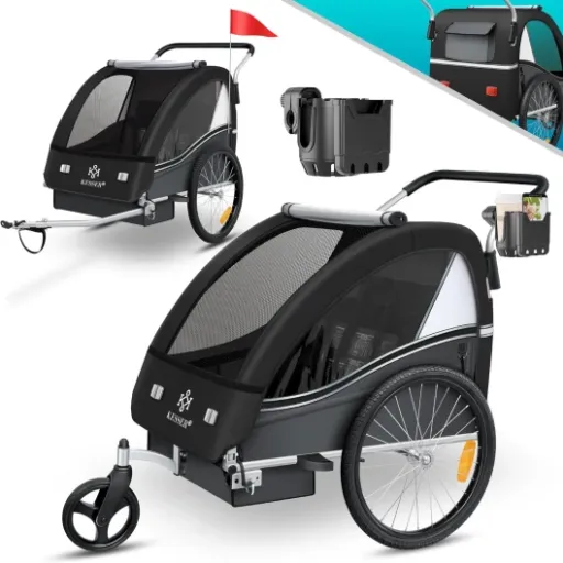 Test KESSER Sport-RX 2en1 : la remorque vélo pas chère qui fait le job pour les sorties avec enfants