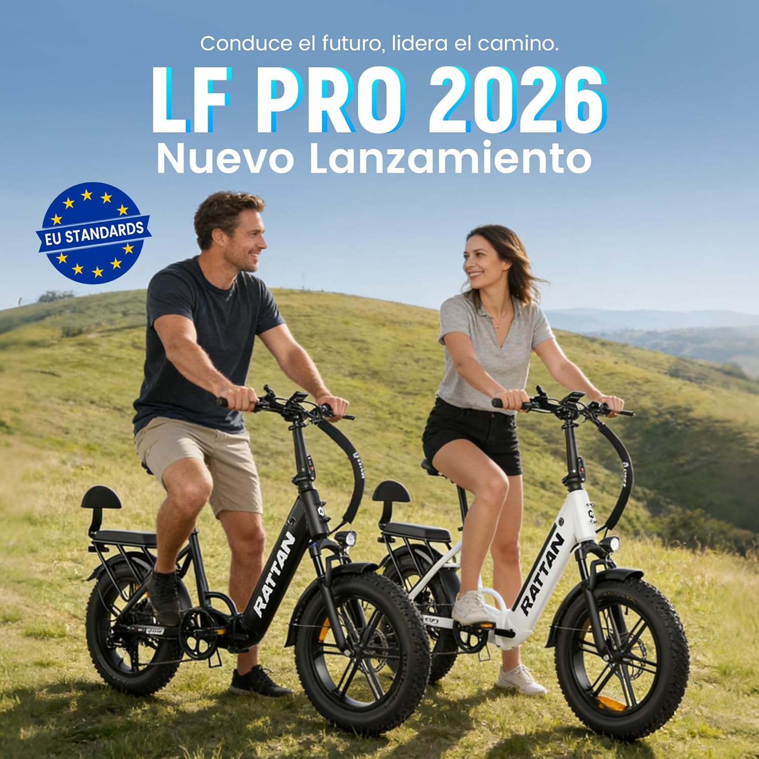 LM/LF Ultra Pro Vélo Électrique Adulte Pliable, Batterie Amovible 48V 40.5Ah/18Ah 1944Wh/864Wh, Jusqu’à 195Km/120 km d’Autonomie, 2 Sièges, Freins Hydrauliques Black(48V 18AH) LF PRO