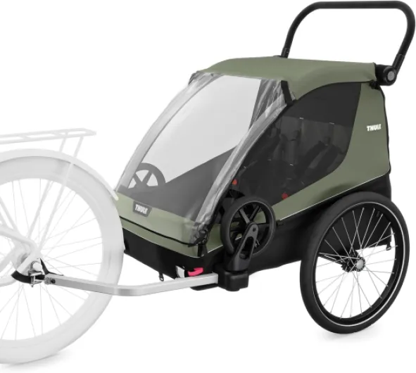 Courier Remorque De Vélo pour Enfants, Chiens Et Cargo Vintage Green, One-Size