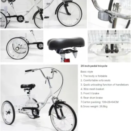 Test Tricycle Adulte 3 Roues LJYKBFL : le vélo des courses pour seniors qui mise sur la stabilité