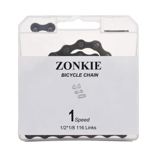 Chaîne de vélo 1 vitesses 1/2 x 1/8 Inch 116 Glieder