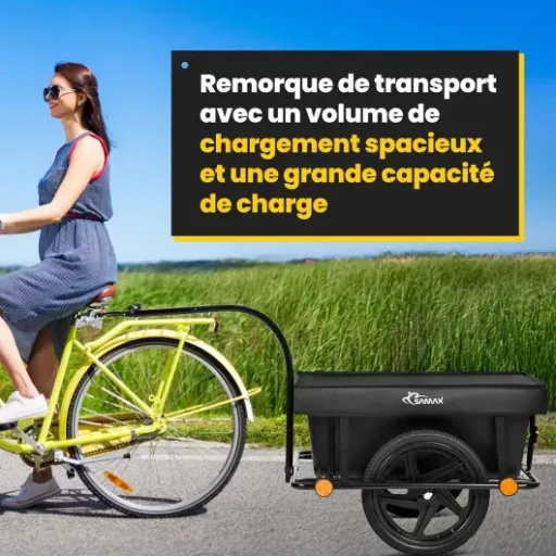 Test SAMAX Remorque Vélo 90L / 80kg : le chariot pratique pour les courses et la déchetterie