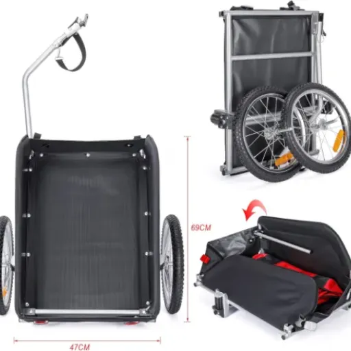 Test CXWXC Remorque Velo Cargo : une remorque pratique et amortie pour les courses et le camping