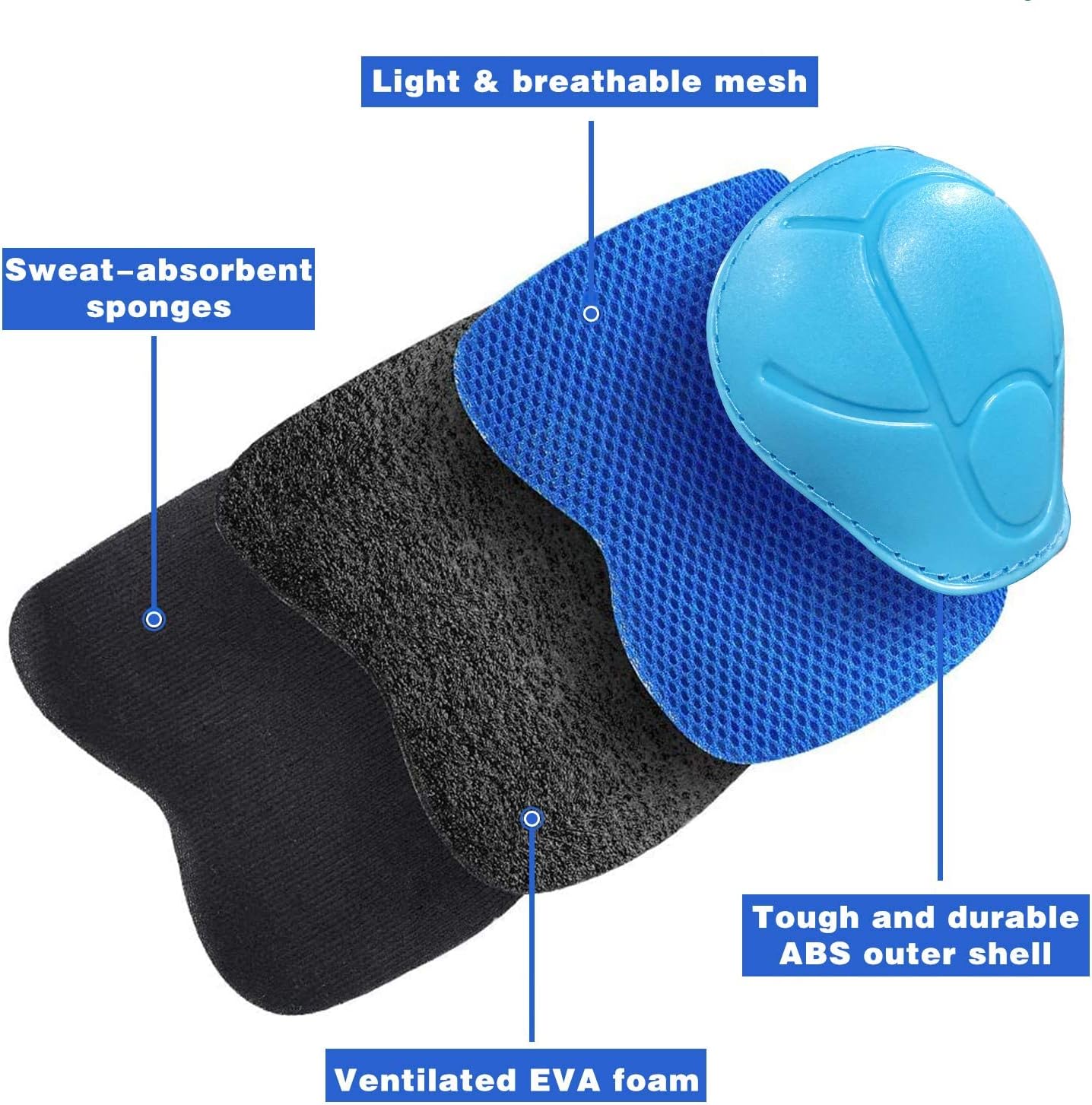 CKE Genouillères pour Enfants Genouillères et coudières Ensemble d'équipement de Protection pour genouillères pour Enfants Filles Garçons avec protège-Poignets 3 en 1 pour Le Patinage Cyclisme Bleu/rouge