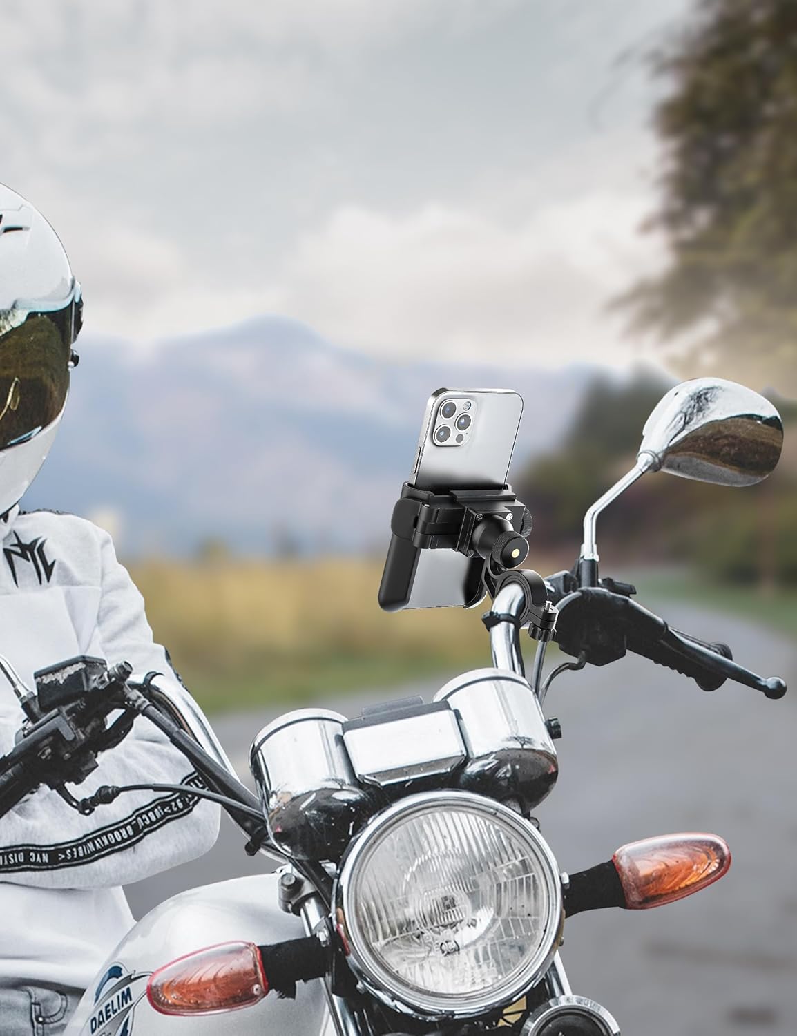 Support Téléphone Vélo 【Libération Rapide 1S】 Support Telephone Moto Universel Porte Vélo du Guidon avec 360° Rotation pour Les 3,5-7,0 Pouces Smartphones