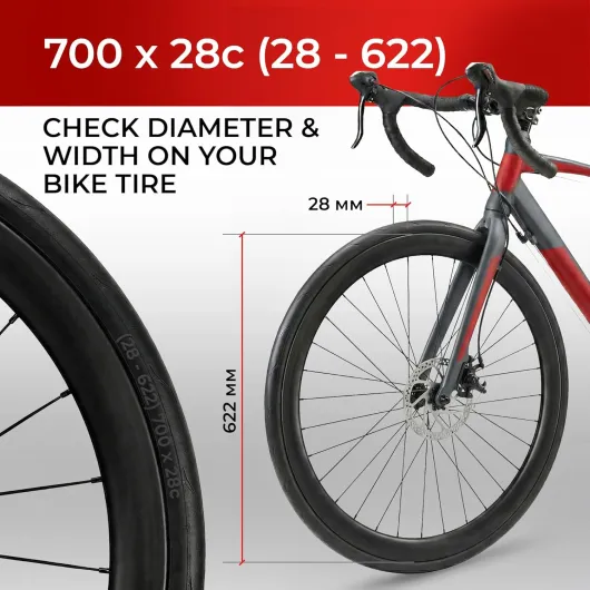 Varano Slick 28-622 700x28c Pneu - 1 Pneu Route 700x28c Tubeless avec Protection Anti-Crevaison Nylon 1mm LVL5 120 TPI - Pneus 700c Pliable Aramide pour Vélos Course, Touring, Urbains