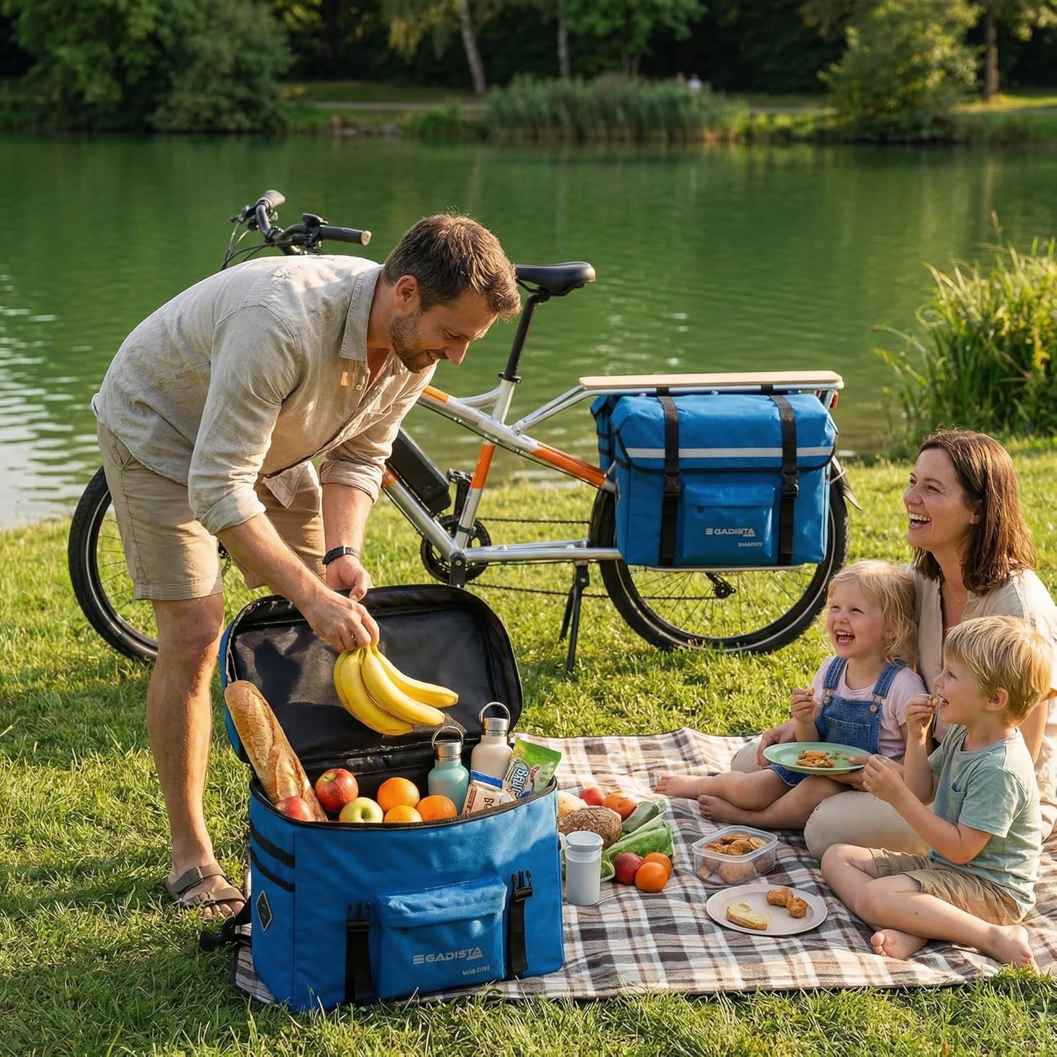 Sacoche Vélo Cargo XL Longtail 35L - Sacoche Porte-Bagage Grande Capacité Imperméable pour Vélo Cargo et Longtail - Courses, Livraison et Transport Quotidien