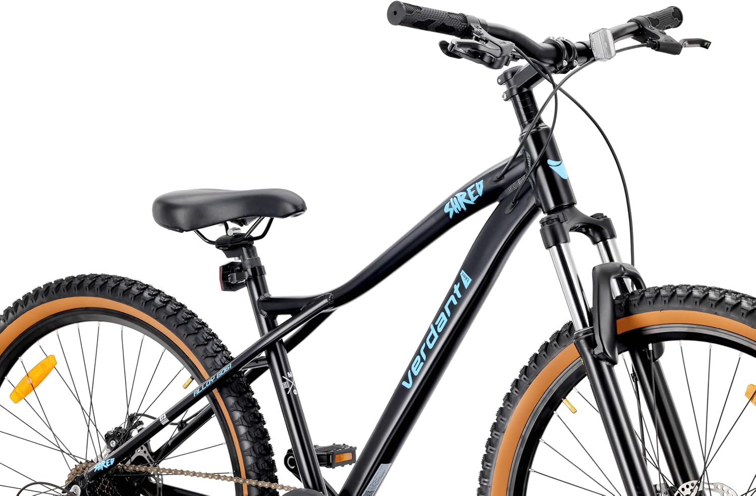 Verdant Shred VTT 29 27.5 Pouces pour Femmes et Hommes, léger Vélo Tout Terrain 29" 27.5" - Cadre en Aluminium, Freins à Disque, Vitesses Noir 27,5 pouces, cadre M, 7 vitesses