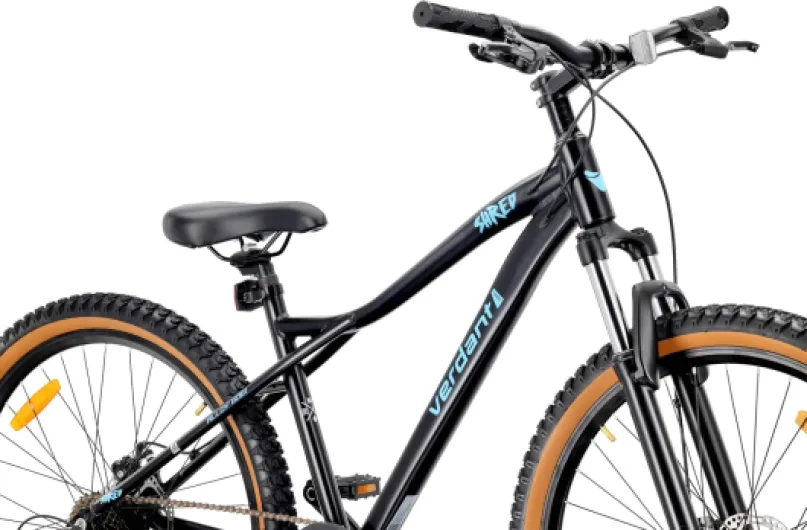 Verdant Shred VTT 29 27.5 Pouces pour Femmes et Hommes, léger Vélo Tout Terrain 29" 27.5" - Cadre en Aluminium, Freins à Disque, Vitesses Noir 27,5 pouces, cadre M, 7 vitesses