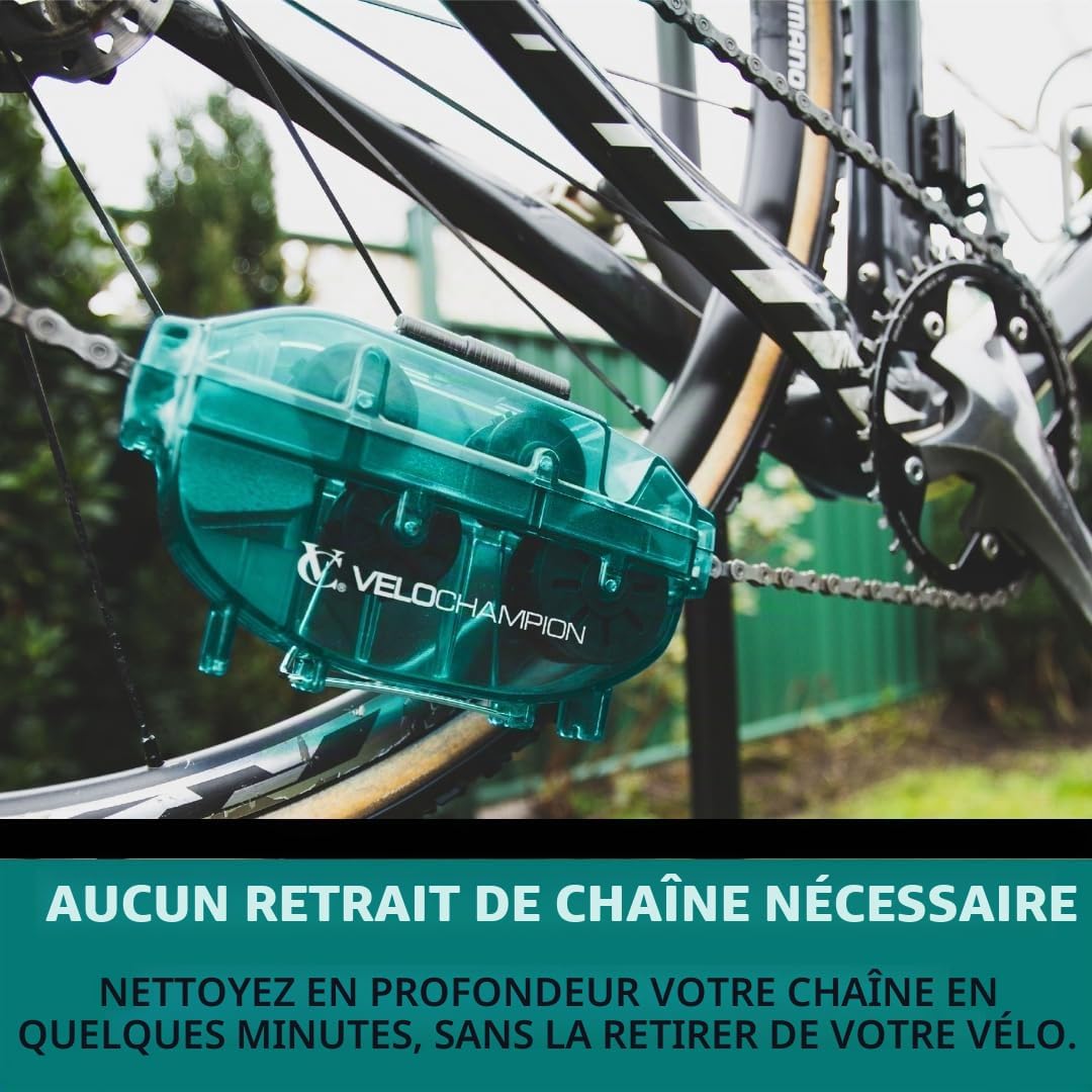 Outil de Nettoyage de Chaîne de Vélo – Nettoyeur Efficace – Outil Idéal pour Un Entretien Optimal – Durable et Facile à Utiliser pour Tous Les Vélos (1, Vert) Vert 1