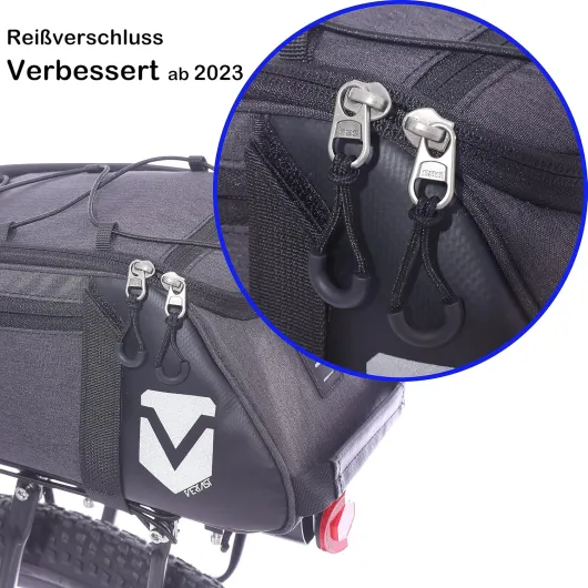 Sac de Porte-Bagages Sacoche de Coffre de vélo arrière étanche avec Housse de Pluie, Sacoche Vélo Arriere Multifonctionnelle avec Bandoulière, noir2
