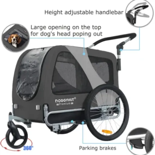 Test Doggyhut Premium L : la remorque de vélo pour chien qui fait le job sans chichis