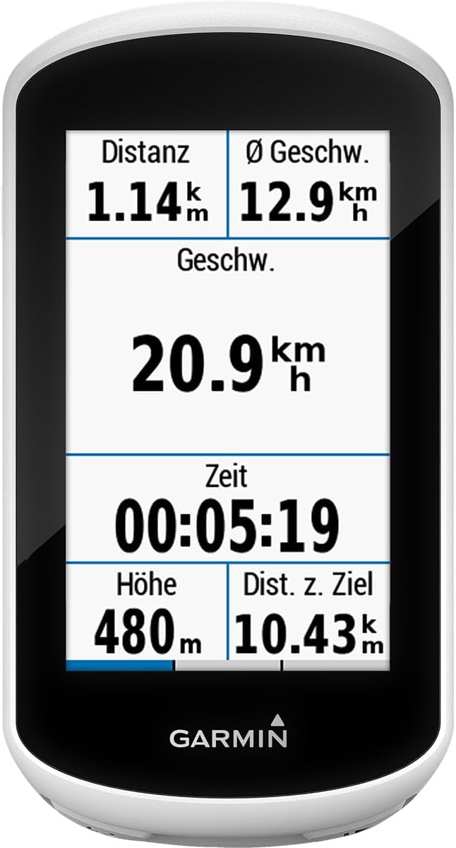 Edge Explore - Compteur Vélo GPS - Pré-chargé Cartes Garmin Cycle Map Europe - 47 Pays - 12h d'Autonomies - 240 x 240 Pixels Noir/Blanc Single