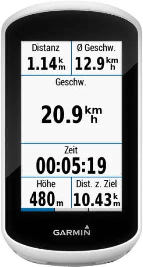 Edge Explore - Compteur Vélo GPS - Pré-chargé Cartes Garmin Cycle Map Europe - 47 Pays - 12h d'Autonomies - 240 x 240 Pixels Noir/Blanc Single