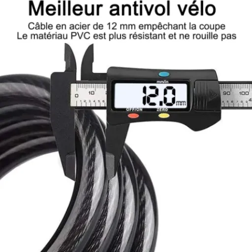 Test REHKITTZ Antivol Vélo 120 cm : le câble à code qui fait le job pour le quotidien