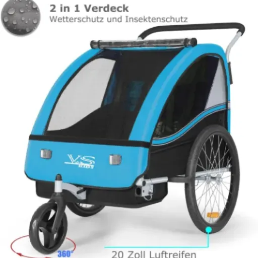 Test Tiggo VS 2 en 1 : la remorque vélo / poussette pas chère qui fait le job pour les balades en famille