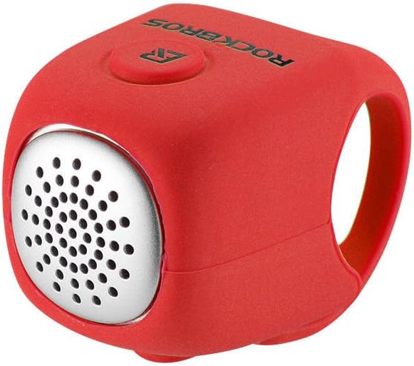 Sonnettes Électrique Vélo, Klaxon Vélo Électronique, Mini Avertisseur Sonore Cloche E-Bell Étanche Bell 80dB, Universelle Fixation Élastique en Silicone Noir Rouge Bleu